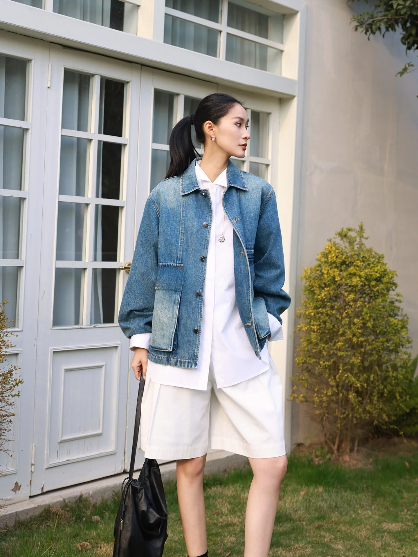 Jieji Zhang Spring New Style Vintage Washed Denim Jacket Korean Style Fashionable Top Ladies Casual Loose Fit Cotton Blend
Jieji Zhang Spring New Style Vintage Washed Denim Jacket Korean Style Fashionable Top Ladies Casual Loose Fit Cotton Blend