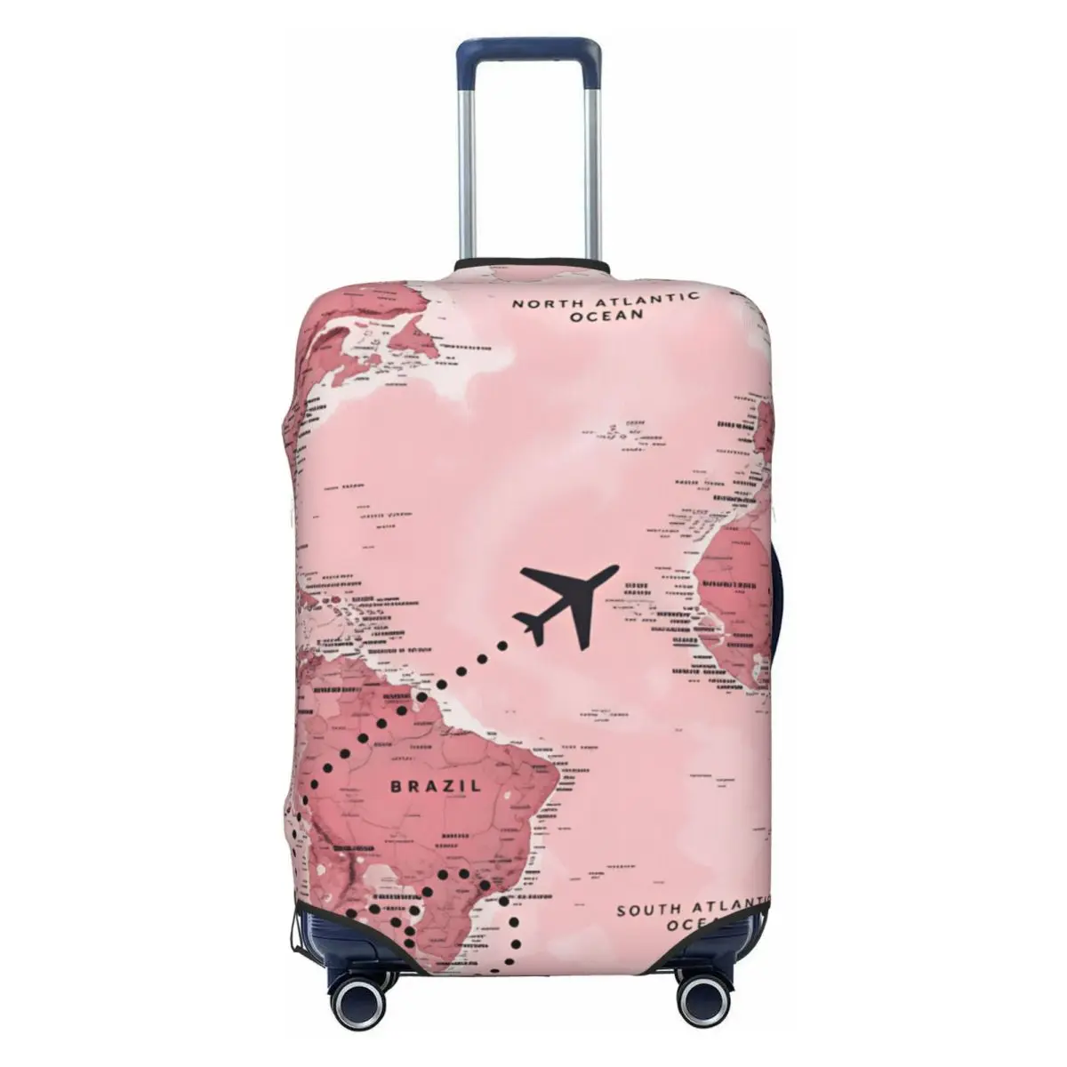 World Map Airplane Dotted Flight Route Print Suitcase Cover Cruise Trip Protection Flight Strectch Luggage Supplies
World Map Airplane Dotted Flight Route Print Suitcase Cover Cruise Trip Protection Flight Strectch Luggage Supplies
