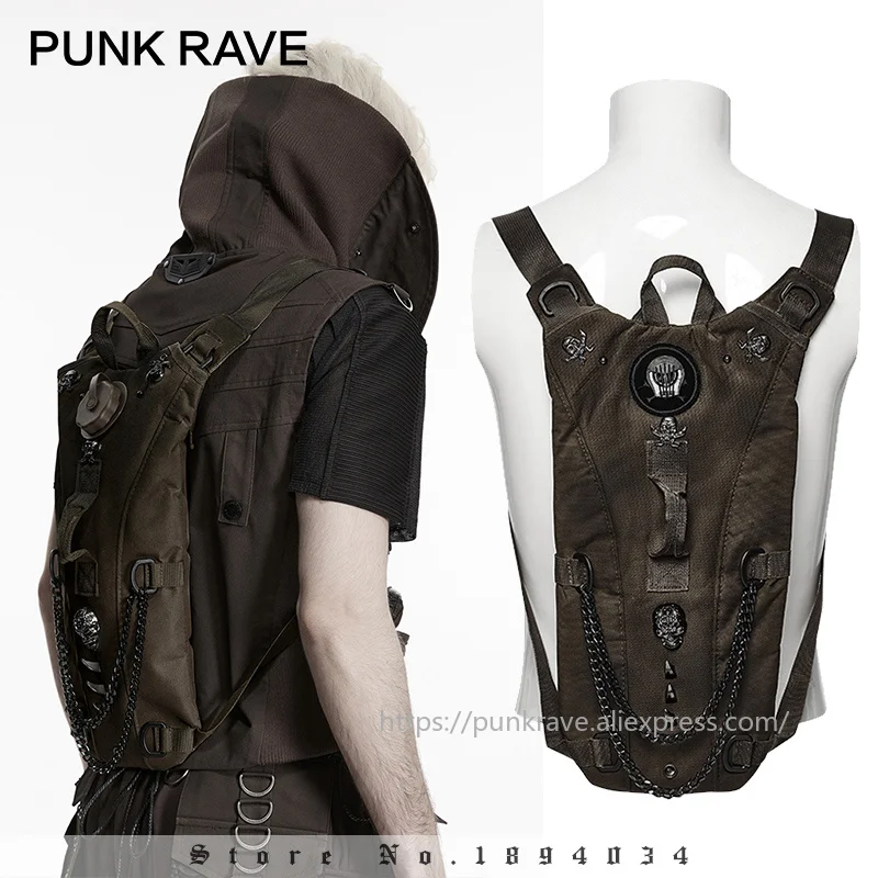 PUNK RAVE Men's Punk Nylon Oxford Outdoor Daily Use Backpack Retro Vibe Hardcore Texture Cosplay Accessories 2 Colors
PUNK RAVE Men's Punk Nylon Oxford Outdoor Daily Use Backpack Retro Vibe Hardcore Texture Cosplay Accessories 2 Colors