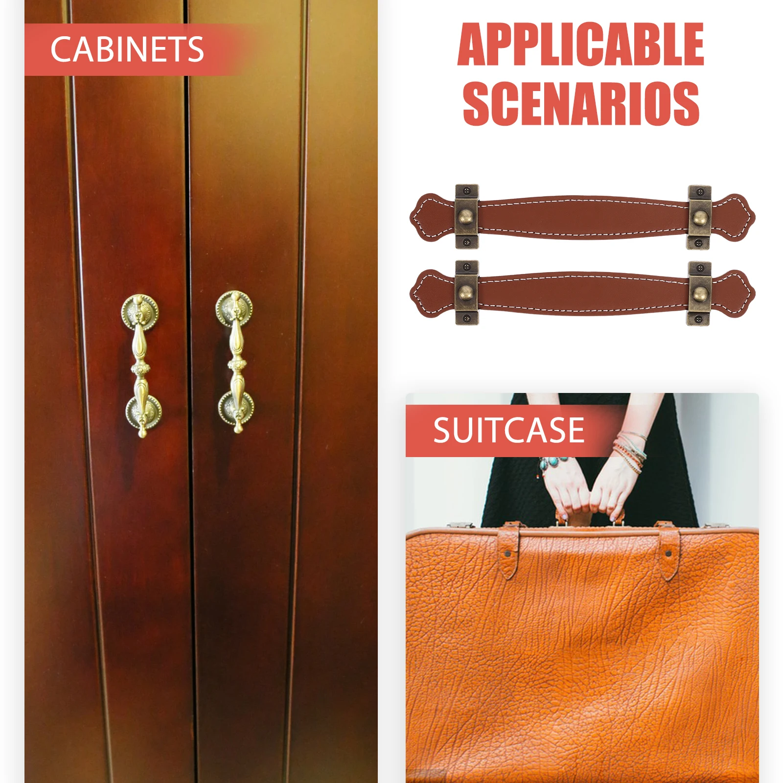 2pcs PU Drawer Pull Handles Vintage Suitcase Cupboard Cabinet Furniture Hardware Modern Kitchen Bathrooms
2pcs PU Drawer Pull Handles Vintage Suitcase Cupboard Cabinet Furniture Hardware Modern Kitchen Bathrooms