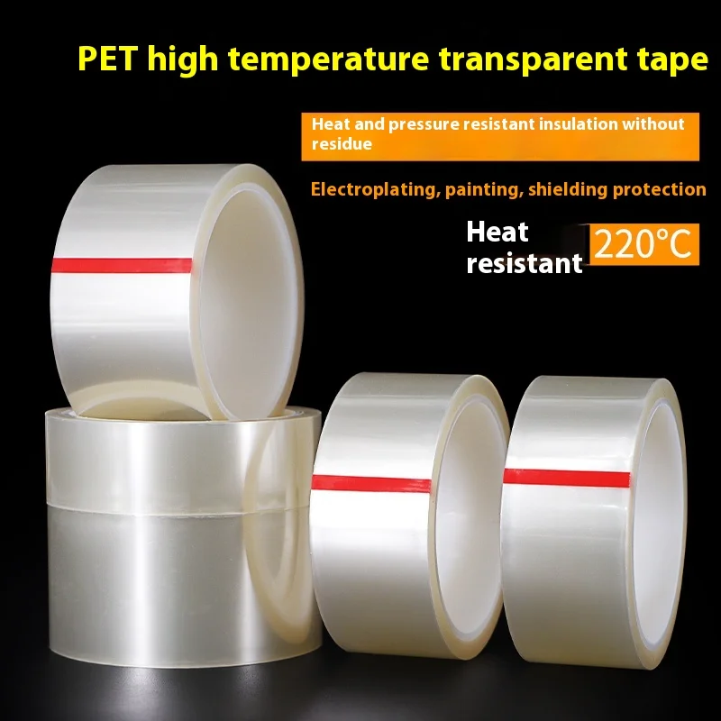 PET Transparent High Temperature Resistant Tape PCB Circuit Board Electroplating Car Paint Seamless Masking Tape 
PET Transparent High Temperature Resistant Tape PCB Circuit Board Electroplating Car Paint Seamless Masking Tape
