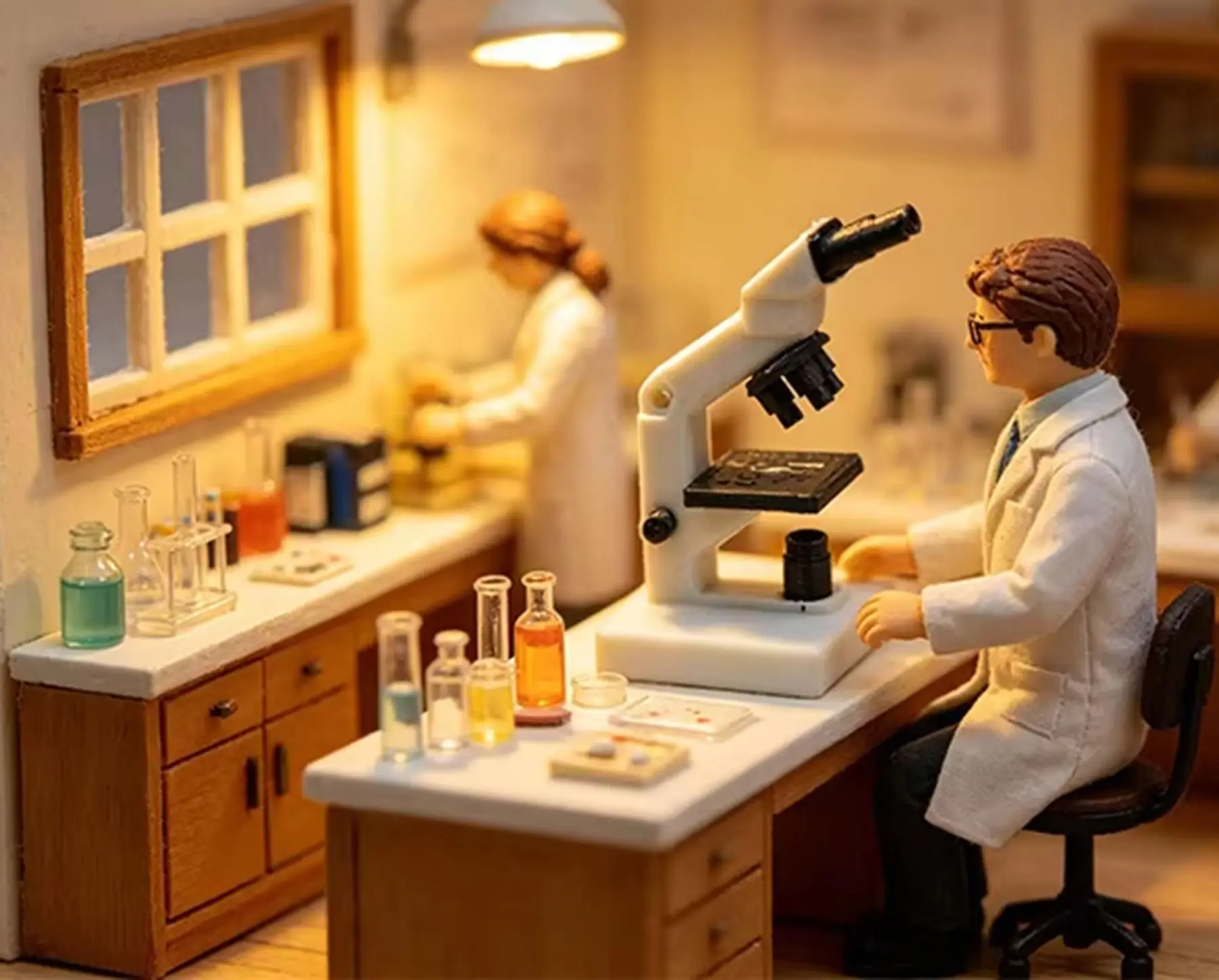 3pcs Mini Binocular Microscope Model, Realistic Lab Equipment Accessory,Miniature Science Lab Decor for Dollhouse Diorama
3pcs Mini Binocular Microscope Model, Realistic Lab Equipment Accessory,Miniature Science Lab Decor for Dollhouse Diorama