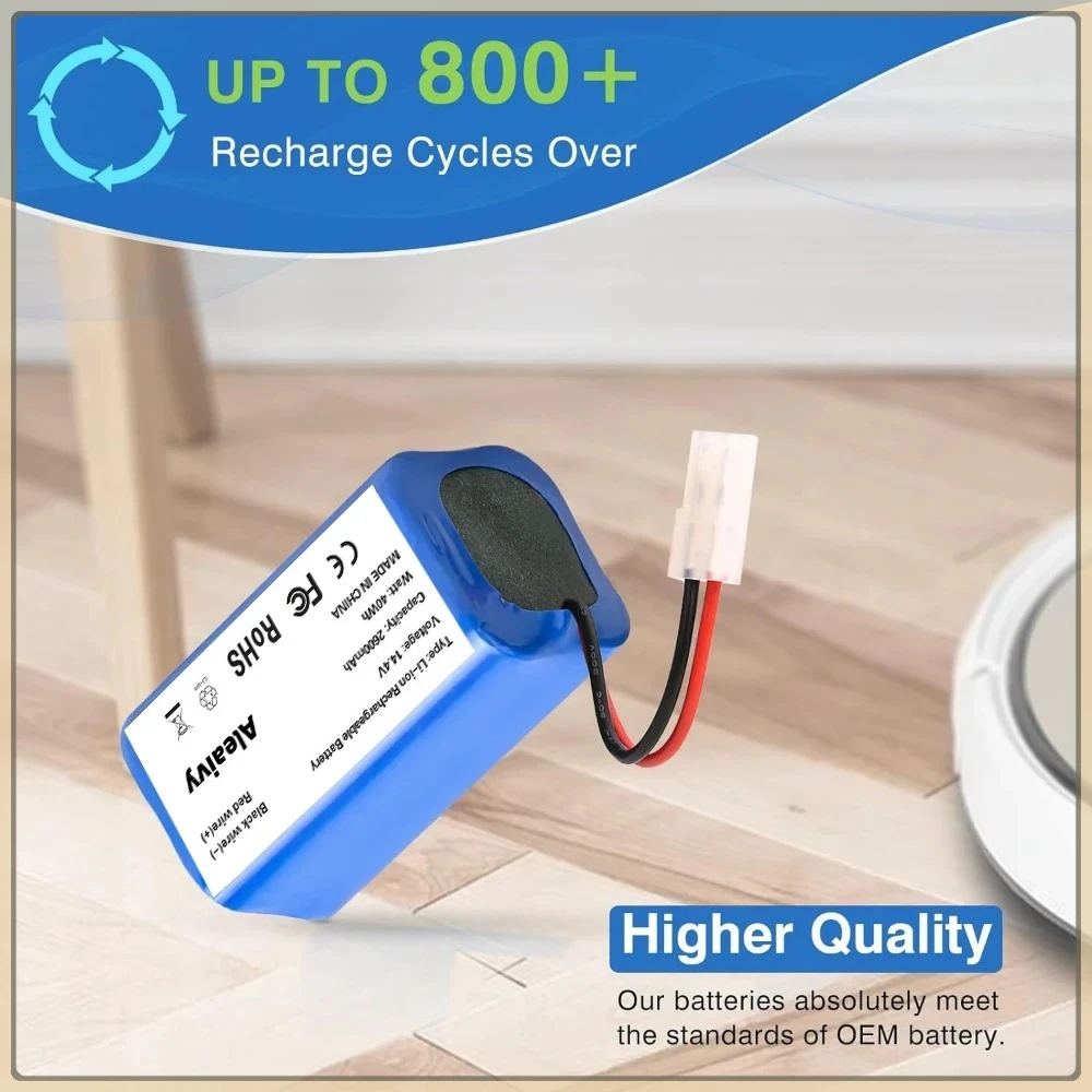New H18650CH-4S1P Battery for Xiaomi MIJIA Mi Robot Vacuum-Mop Essential G1 MJSTG1, SKV4136GL - 3500mAh Replacement,Rechargeable
New H18650CH-4S1P Battery for Xiaomi MIJIA Mi Robot Vacuum-Mop Essential G1 MJSTG1, SKV4136GL - 3500mAh Replacement,Rechargeable