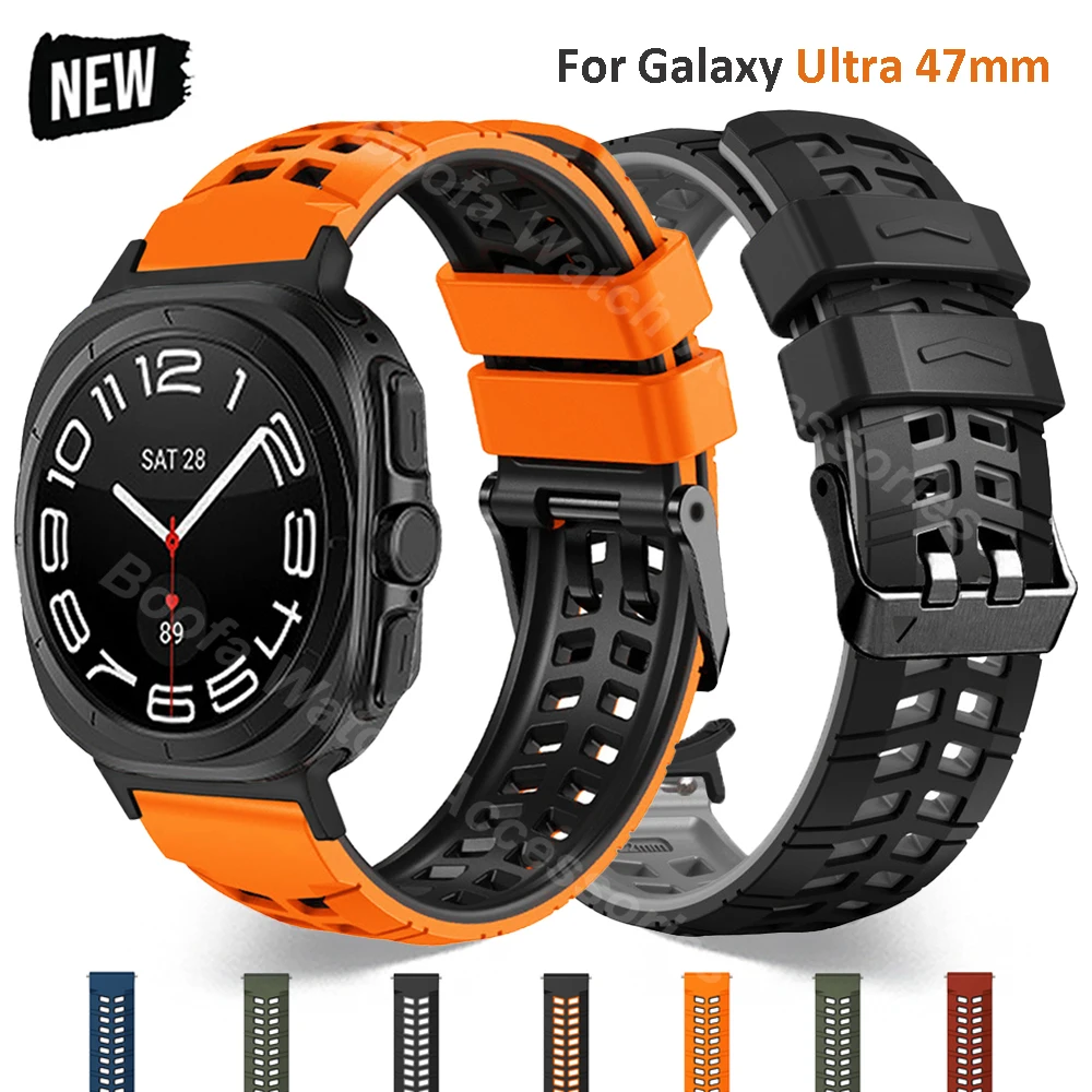 Спортивный силиконовый дышащий ремешок для Samsung Galaxy Watch Ultra 47 мм без зазоров, мужской браслет для GALAXY 47 мм ULTRA с изогнутым концом
Спортивный силиконовый дышащий ремешок для Samsung Galaxy Watch Ultra 47 мм без зазоров, мужской браслет для GALAXY 47 мм ULTRA с изогнутым концом