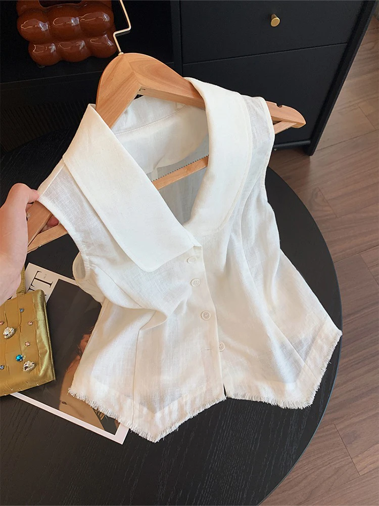 Летний дизайнерский хит: Простой жилет с асимметричным воротником на одной пуговице для женщин, стильный и удобный для повседневной носки...
Летний дизайнерский хит: Простой жилет с асимметричным воротником на одной пуговице для женщин, стильный и удобный для повседневной носки...