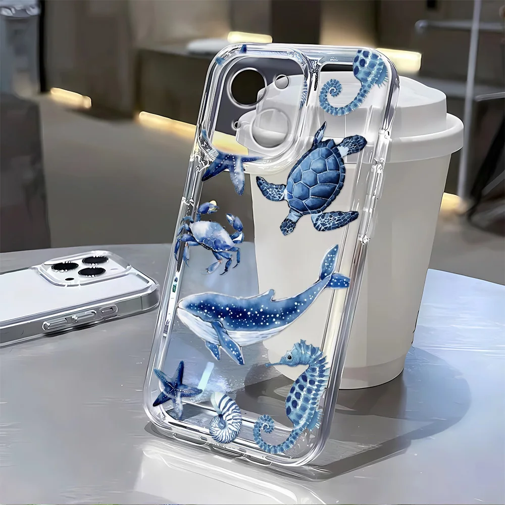 Ocean Shell Turtle Print Clear Soft Case For iPhone 16E 16 14 15 11 12 13 Pro Max 7 8 Plus SE 2022 XR XS MAX Shockproof Cover
Ocean Shell Turtle Print Clear Soft Case For iPhone 16E 16 14 15 11 12 13 Pro Max 7 8 Plus SE 2022 XR XS MAX Shockproof Cover