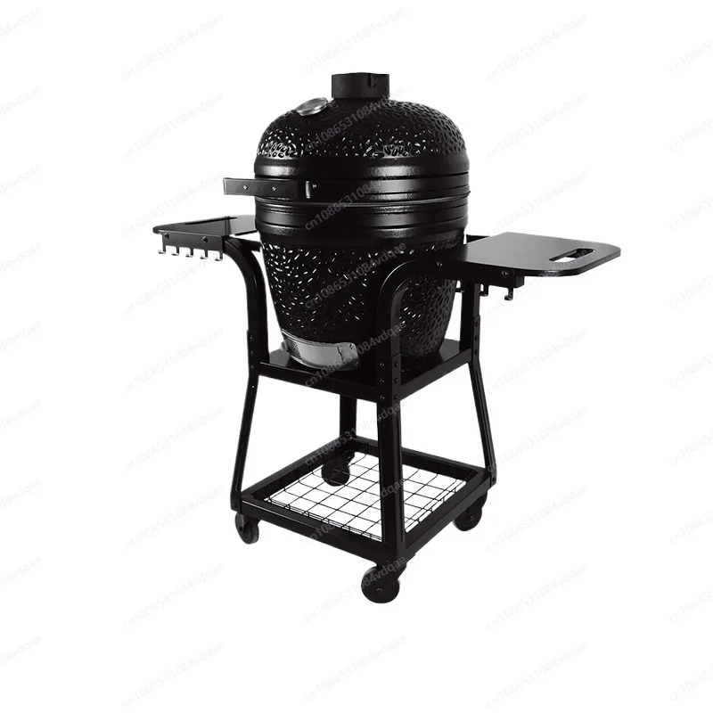 19 inch outdoor cart Grill bbq smoke griLl ceramic stew grill American pizza charcoal gRill 
19 inch outdoor cart Grill bbq smoke griLl ceramic stew grill American pizza charcoal gRill