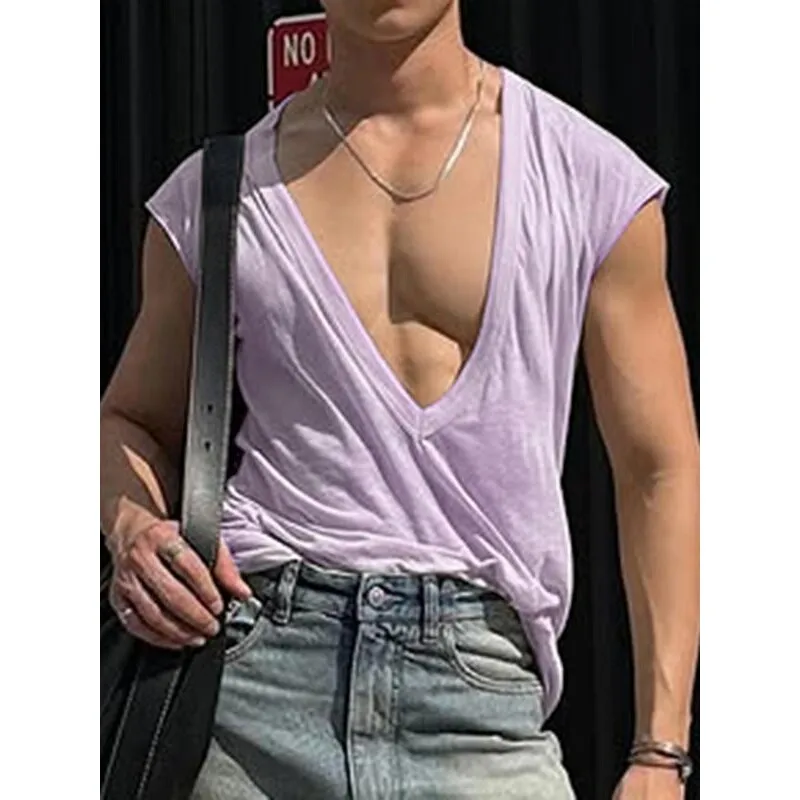 Men's V-Neck Sleeveless Vest Comfortable Breathable Casual Tank Top Fashionable Versatile Men's Clothing Spring Summer Essential
Men's V-Neck Sleeveless Vest Comfortable Breathable Casual Tank Top Fashionable Versatile Men's Clothing Spring Summer Essential