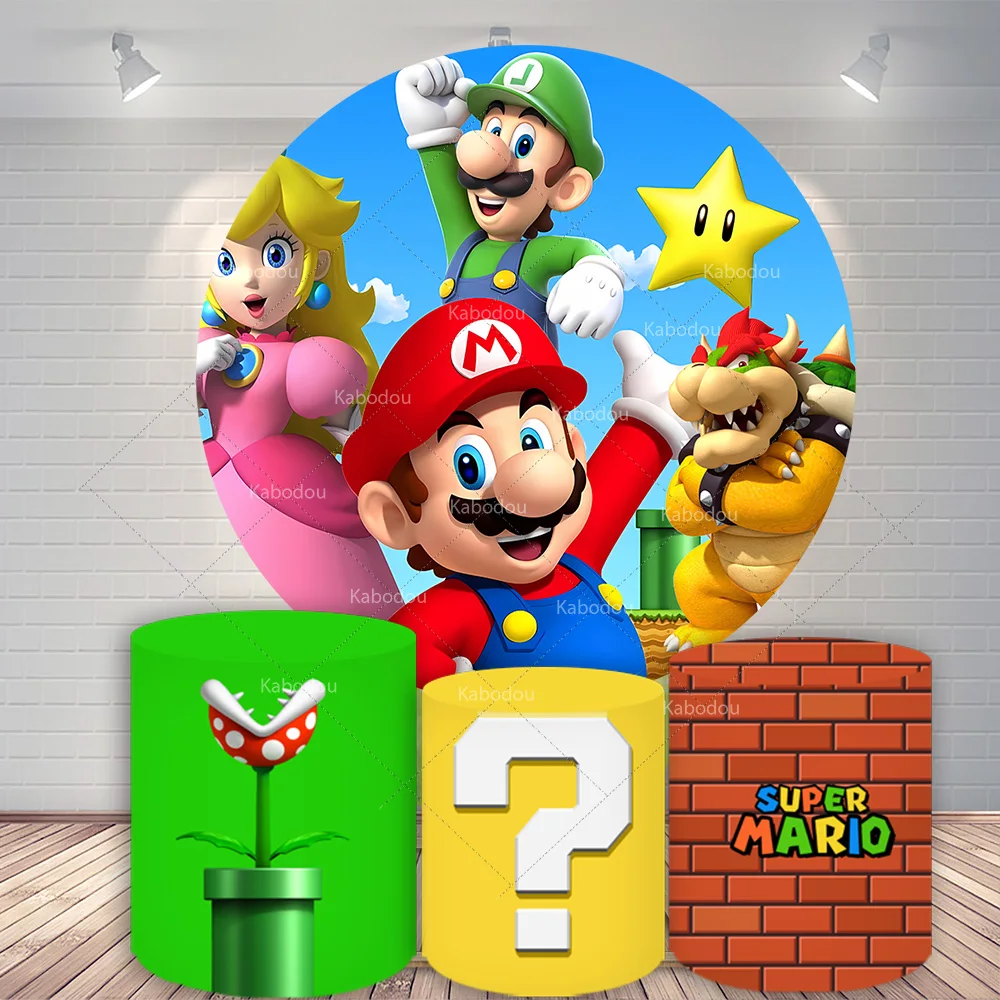Super Mario Backdrop Party Round Covers Boys Bros Birthday Baby Shower Background Decor Cylinder Elastic Banner Props Studio
Super Mario Backdrop Party Round Covers Boys Bros Birthday Baby Shower Background Decor Cylinder Elastic Banner Props Studio