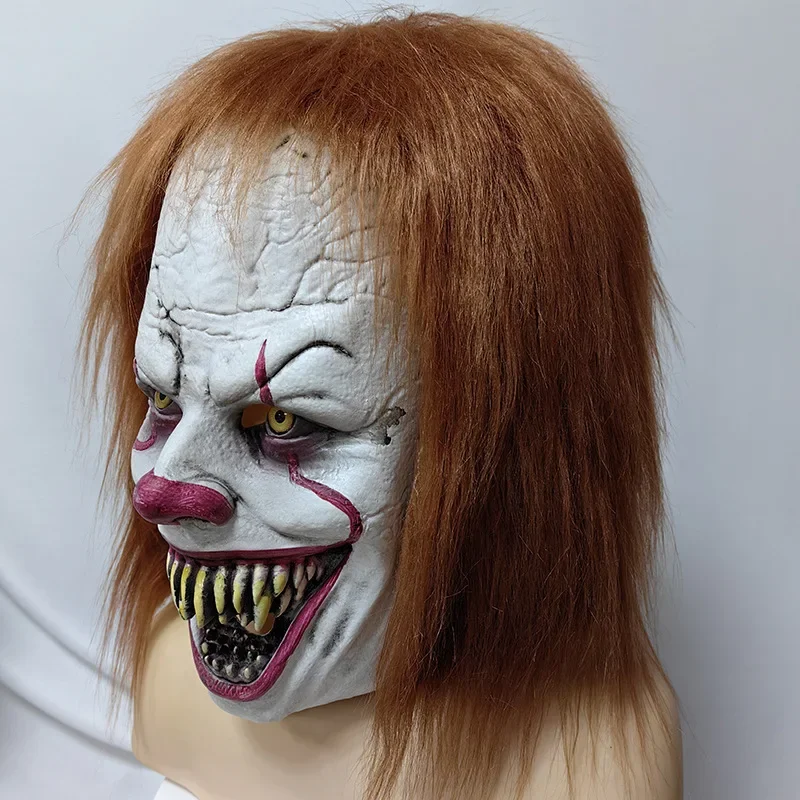 Halloween Terror Clown Realistic Mask Headset, European and American New Clown Latex Party Mask Trick Props
Halloween Terror Clown Realistic Mask Headset, European and American New Clown Latex Party Mask Trick Props