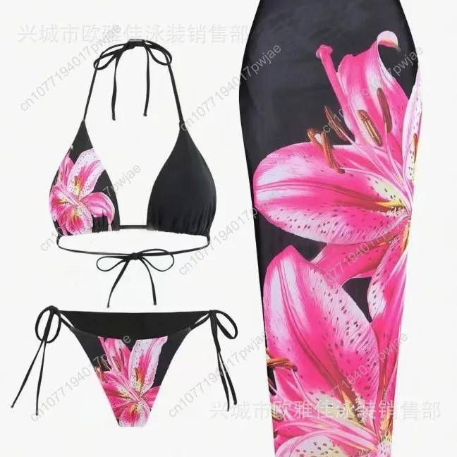 Swimsuit Women's Split Bikini Band Top Floral Print Sexy Three Piece Swimsuit
Swimsuit Women's Split Bikini Band Top Floral Print Sexy Three Piece Swimsuit