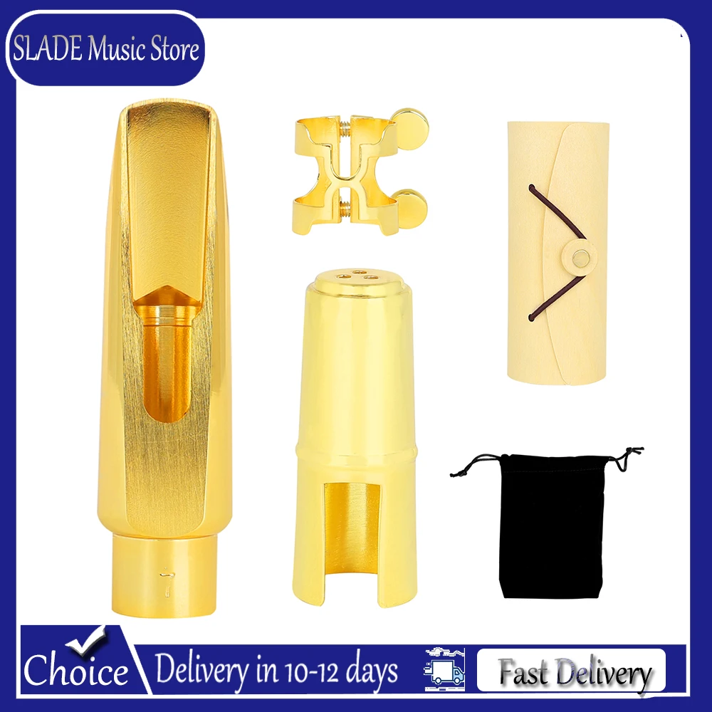 Профессиональный металлический мундштук для альт-саксофона 7C, золотистый лакированный мундштук, аксессуары для деревянных духовых инструментов
Профессиональный металлический мундштук для альт-саксофона 7C, золотистый лакированный мундштук, аксессуары для деревянных духовых инструментов