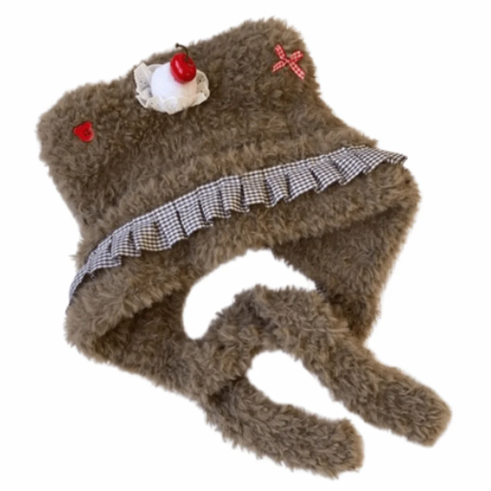 Fashion Cake Bear Ear Protection Hat Cartoon Cute Plush Pullover Hats Breathable Windproof Plush Earmuffs Cap Hiking
Fashion Cake Bear Ear Protection Hat Cartoon Cute Plush Pullover Hats Breathable Windproof Plush Earmuffs Cap Hiking