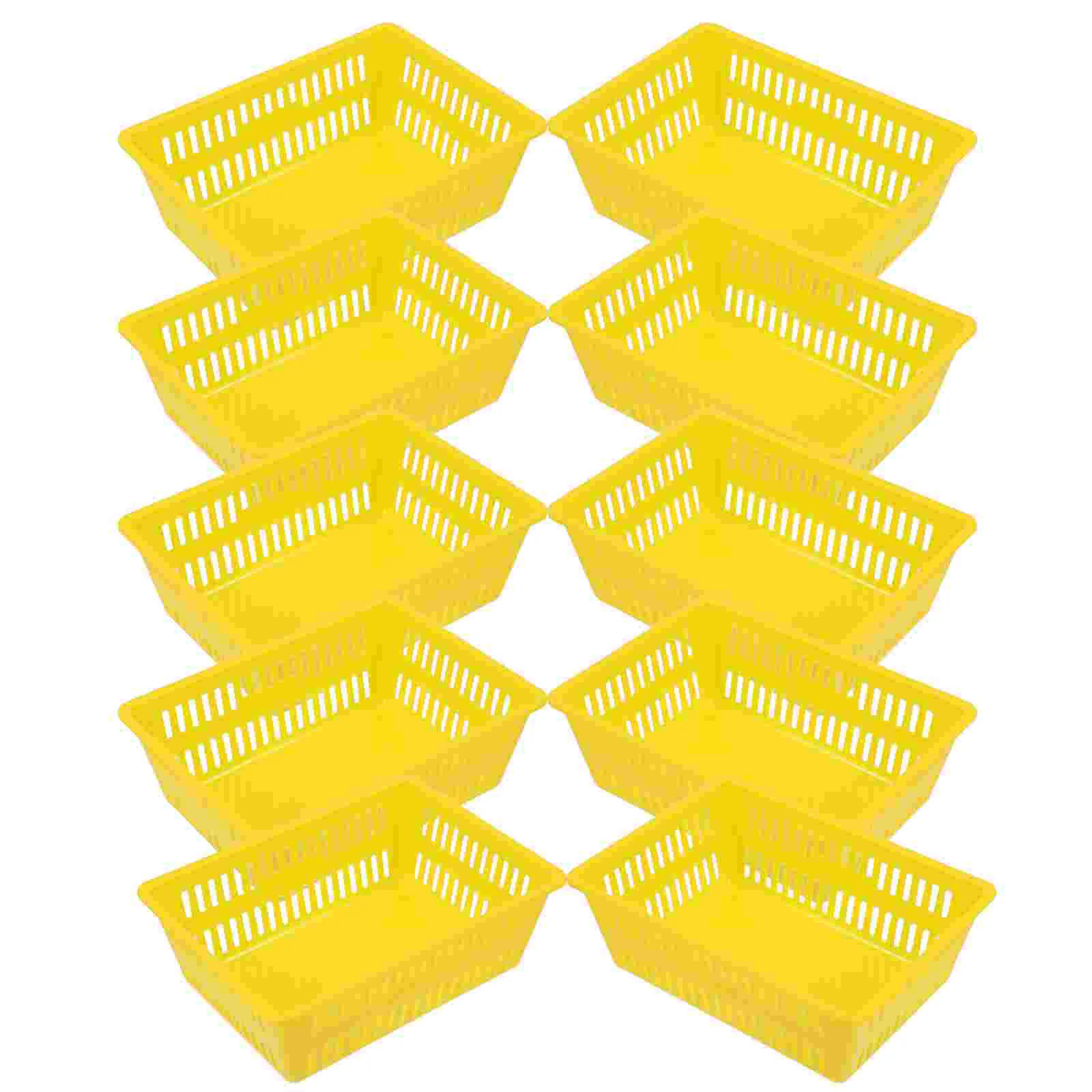 10 PCS Fixture Coin Basket Storage Classroom Baskets Thicken Yellow Plastic System
10 PCS Fixture Coin Basket Storage Classroom Baskets Thicken Yellow Plastic System