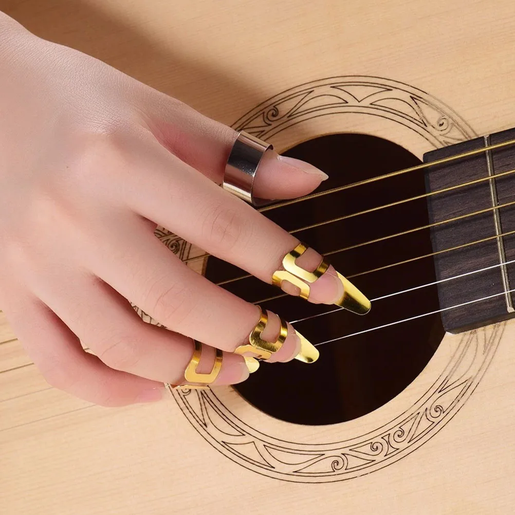 Finger Pick Accessories Stainless Steel Durable Guitar Accessories Protector Picks Guard Caps For Guitar Bass Players
Finger Pick Accessories Stainless Steel Durable Guitar Accessories Protector Picks Guard Caps For Guitar Bass Players