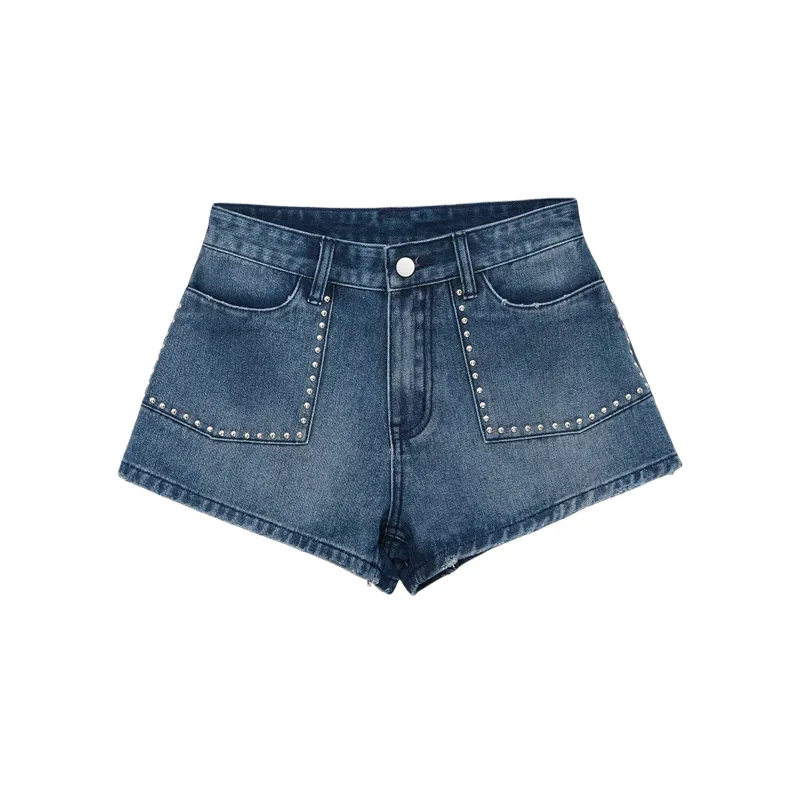 Withered Fashionable And Versatile Mid Waist Studded Denim Shorts For Women Jeans Women's
Withered Fashionable And Versatile Mid Waist Studded Denim Shorts For Women Jeans Women's