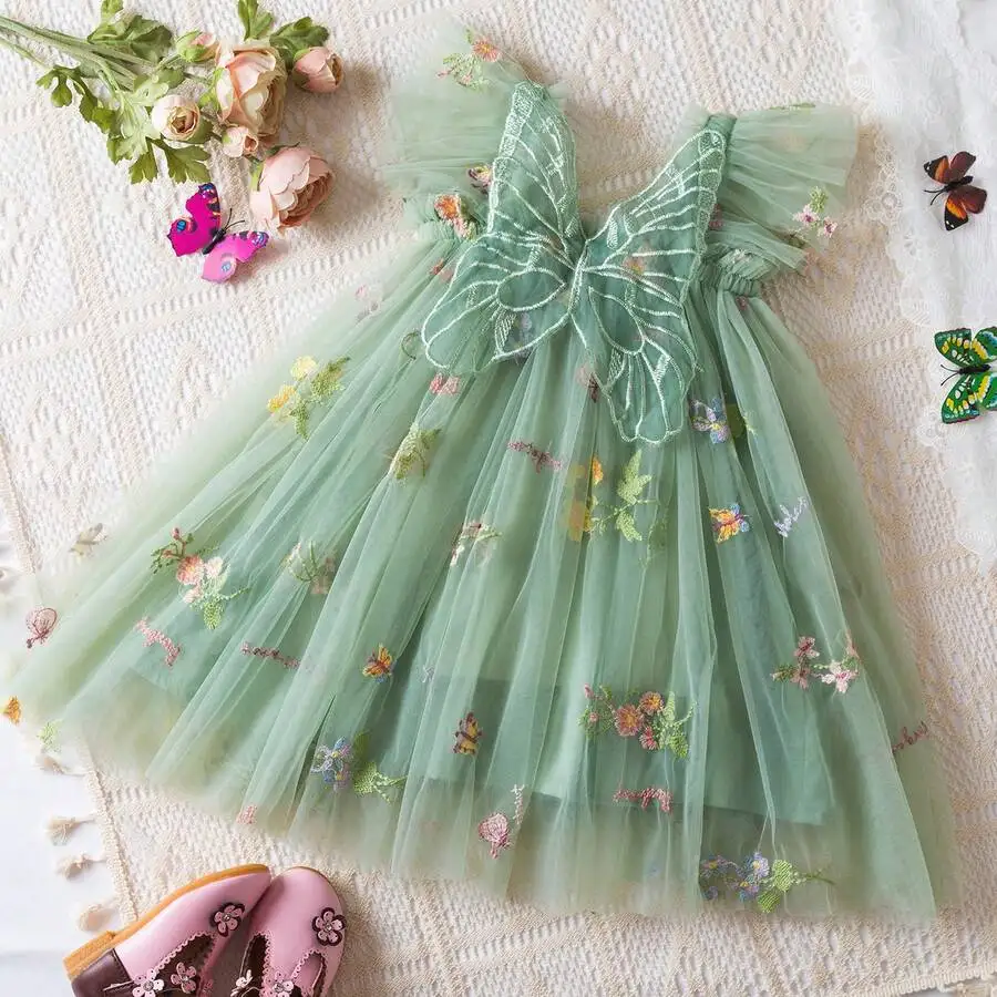 Mint Green Embroidered Tulle Dress With Butterfly Applique Flutter Sleeve A-Line Evening Dress
Mint Green Embroidered Tulle Dress With Butterfly Applique Flutter Sleeve A-Line Evening Dress