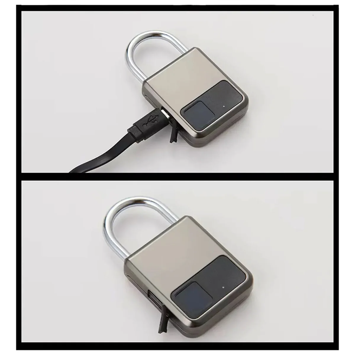 AD41-Smart Portable Fingerprints Tuya APP Pad Lock with USB Key Support for Emergency(
AD41-Smart Portable Fingerprints Tuya APP Pad Lock with USB Key Support for Emergency(