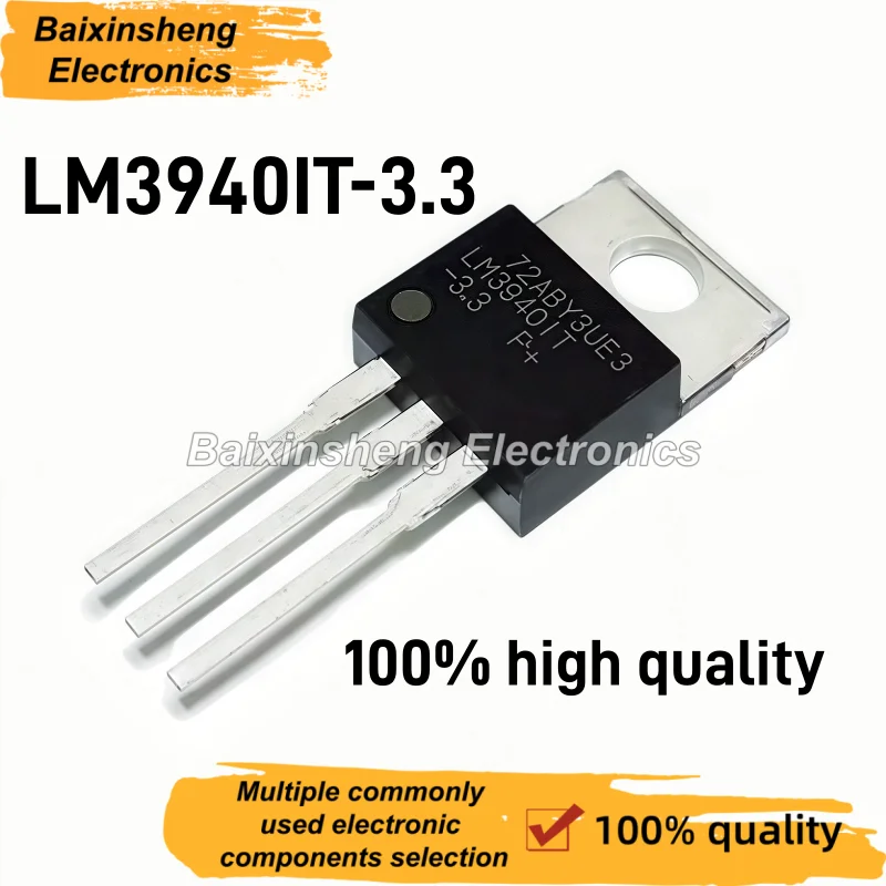 10PCS LM3940IT-3.3 LM3940IT Fixed 3.3V 1A LDO Regulator TO220-3 5V to 3.3V Conversion Linear Power IC For Circuit Power Suppl
10PCS LM3940IT-3.3 LM3940IT Fixed 3.3V 1A LDO Regulator TO220-3 5V to 3.3V Conversion Linear Power IC For Circuit Power Suppl