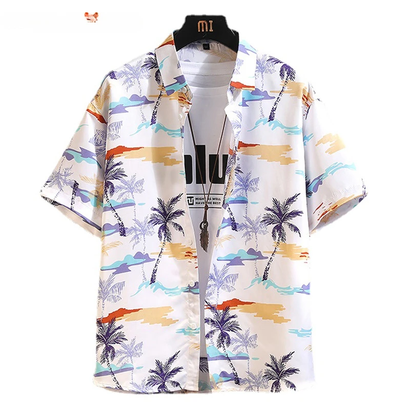 Coconut Tree Print Beach Hawaiian Shirt Men's Top Fashionable Summer Short Sleeved Casual Loose Size Men's Street Wear
Coconut Tree Print Beach Hawaiian Shirt Men's Top Fashionable Summer Short Sleeved Casual Loose Size Men's Street Wear
