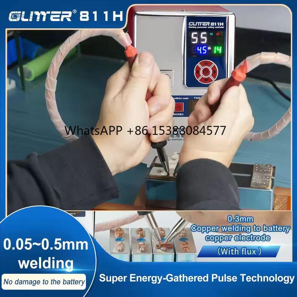 GLITTER 811H 42KW Lithium Iron Power Battery Aluminum to Copper Battery Spot Welder Single Aluminum to Nickel Welding Equipment
GLITTER 811H 42KW Lithium Iron Power Battery Aluminum to Copper Battery Spot Welder Single Aluminum to Nickel Welding Equipment