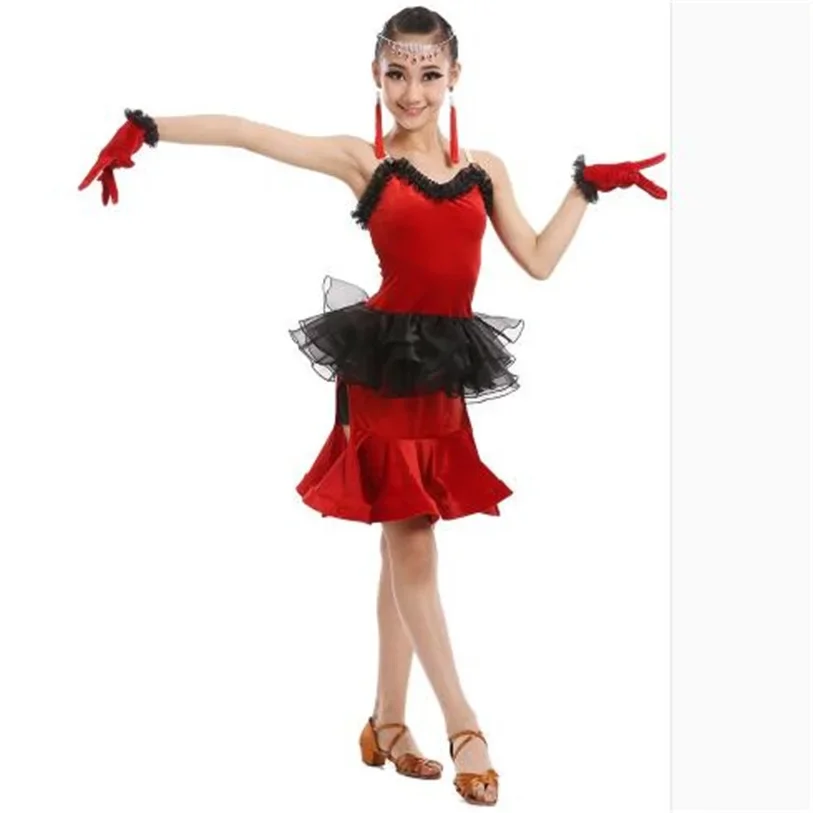New Girl Latin Dance Costumes Children Latin / Rumba / Chacha / Samba / Cowboy / Bullfight Training Skirt Examination requiremen
New Girl Latin Dance Costumes Children Latin / Rumba / Chacha / Samba / Cowboy / Bullfight Training Skirt Examination requiremen