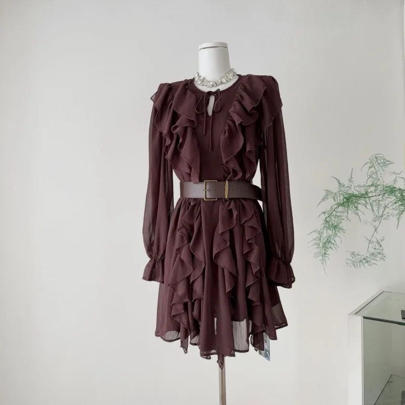 Women's Spring/Fall Dress Belt Ruffles Asymmetrical Long Sleeves Lightweight New Minimalist Comfortable Stylish Niche Versatile
Women's Spring/Fall Dress Belt Ruffles Asymmetrical Long Sleeves Lightweight New Minimalist Comfortable Stylish Niche Versatile