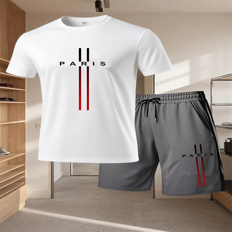 Модный мужской летний спортивный комплект 2026 года: футболка с круглым вырезом и шорты, 2 предмета. Мужская спортивная и повседневная одежда.
Модный мужской летний спортивный комплект 2026 года: футболка с круглым вырезом и шорты, 2 предмета. Мужская спортивная и повседневная одежда.