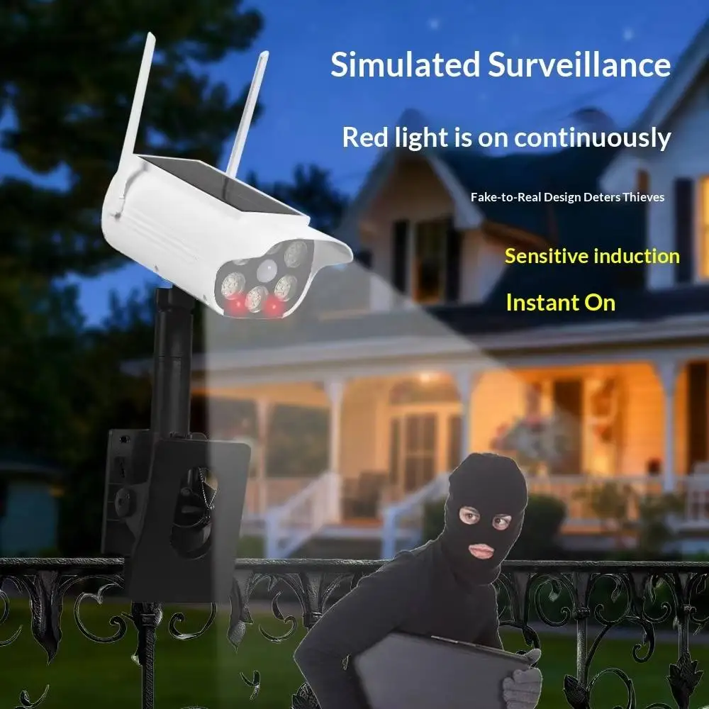 Solar Street Light LED Clip On Solar Security Cameras Lamp With Motion Sensor Outdoor Garden Lights IP66 Waterproof For Fence
Solar Street Light LED Clip On Solar Security Cameras Lamp With Motion Sensor Outdoor Garden Lights IP66 Waterproof For Fence