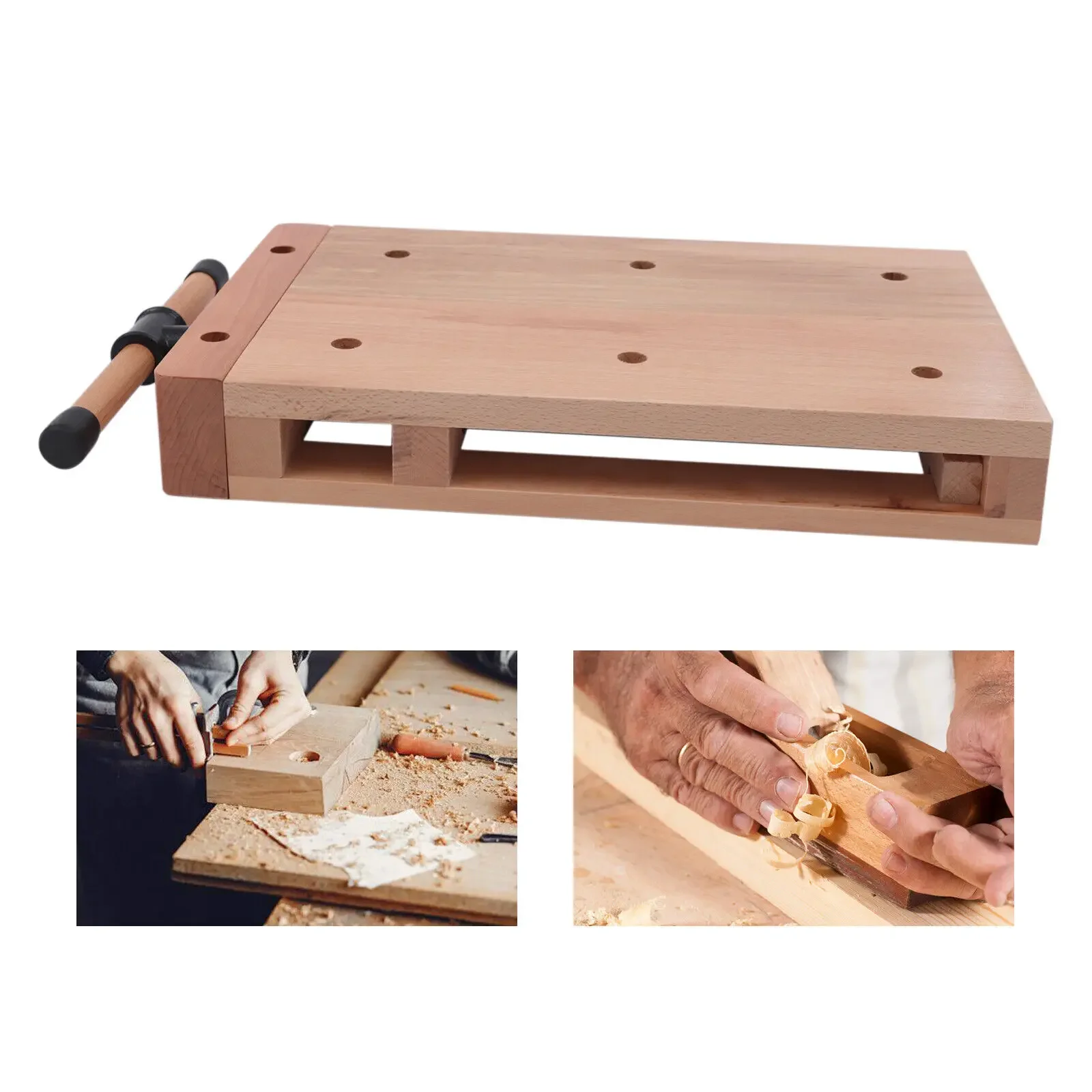 Portable Desktop Woodworking Work Bench Wood Vise Workbench with G-Shape Fixing Clips and Limit Blocks Fixed for Processing Wood
Portable Desktop Woodworking Work Bench Wood Vise Workbench with G-Shape Fixing Clips and Limit Blocks Fixed for Processing Wood