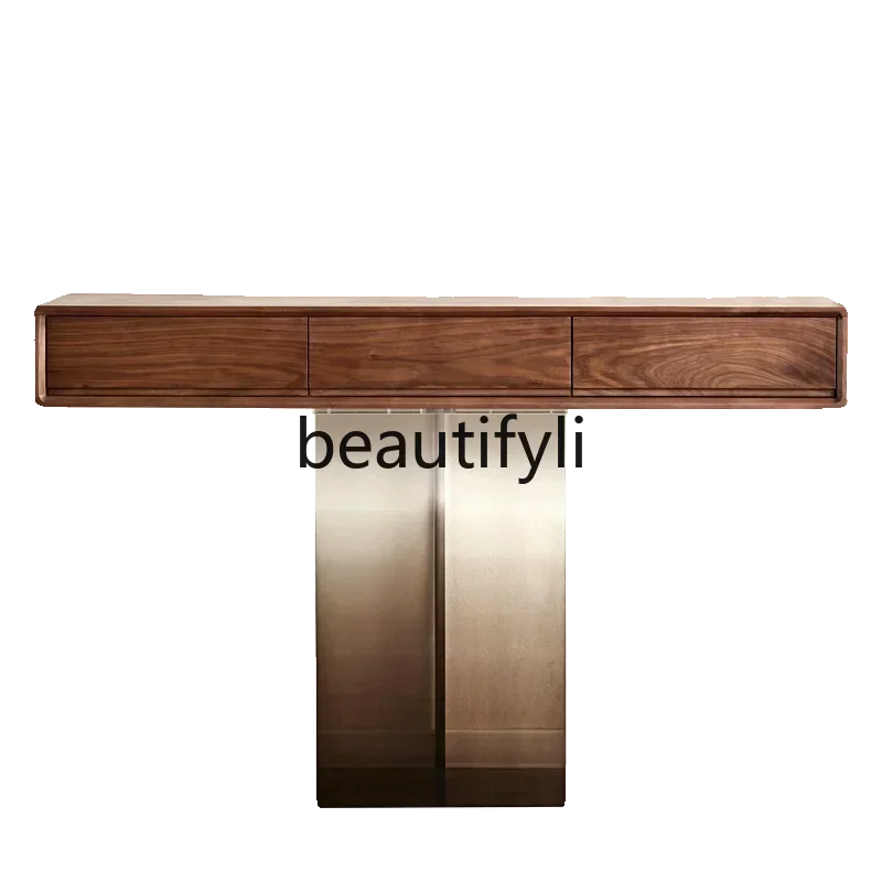 North American black walnut porch cabinet acrylic tall locker solid wood porch table
North American black walnut porch cabinet acrylic tall locker solid wood porch table