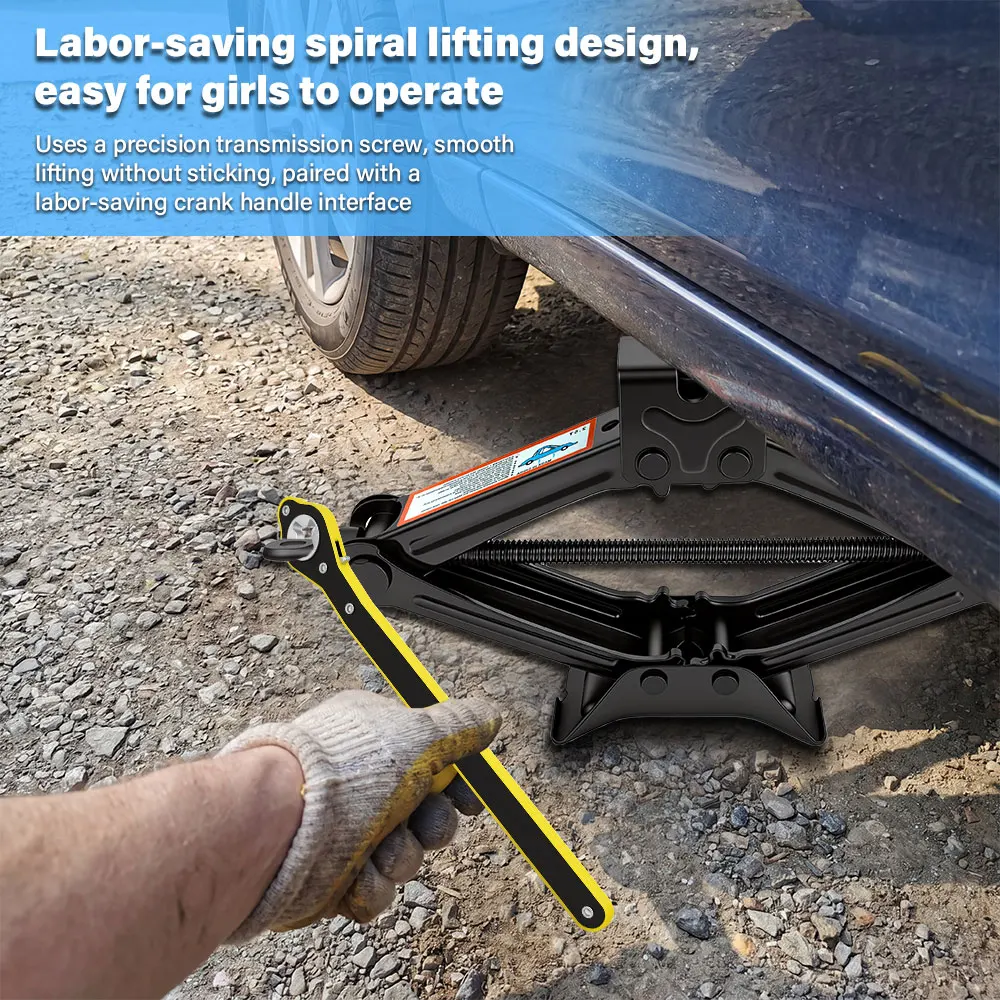 2.5T Car Scissor Jack Auto Emergency Crank Lift Stand Labor-Saving Repair & Tire Replacement Tool with Wrench for SUV Vehicle
2.5T Car Scissor Jack Auto Emergency Crank Lift Stand Labor-Saving Repair & Tire Replacement Tool with Wrench for SUV Vehicle