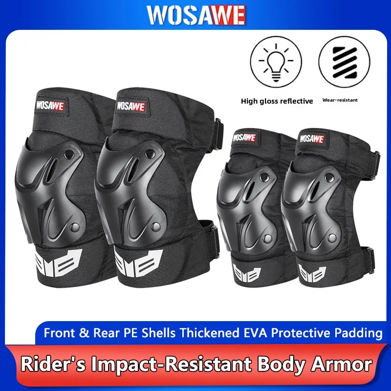 WOSAWE Motorcycle Knee Elbow Pads Set Adjustable Protective Gear Impact Resistant Armor Guard for Motocross MTB Cycling
WOSAWE Motorcycle Knee Elbow Pads Set Adjustable Protective Gear Impact Resistant Armor Guard for Motocross MTB Cycling