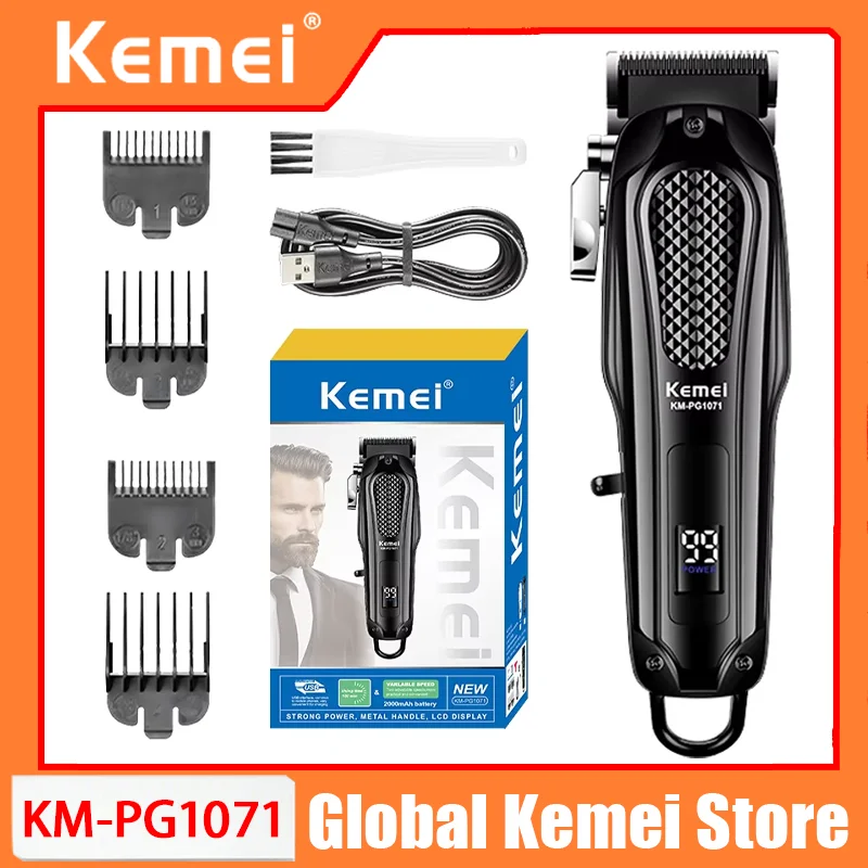 Kemei KM-PG1071 Professional Hair Clipper Rechargeable Cordless Hair Clipper Electric Hair Clipper Kit Men's Fade Hair Clipper
Kemei KM-PG1071 Professional Hair Clipper Rechargeable Cordless Hair Clipper Electric Hair Clipper Kit Men's Fade Hair Clipper