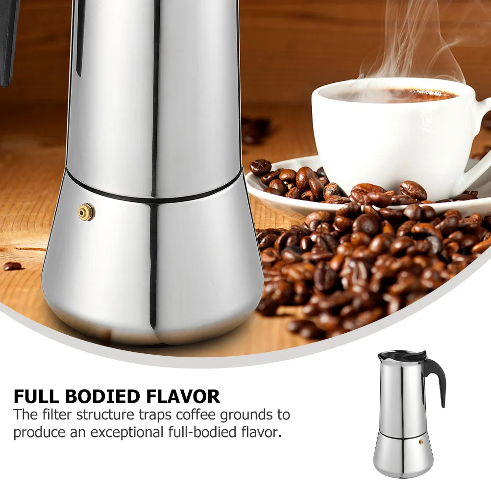 1pc 300Ml Stainless Steel Pot Espresso Maker Portable Coffee Pot For Home Office Kitchen Supply Maker Coffee Kettle
1pc 300Ml Stainless Steel Pot Espresso Maker Portable Coffee Pot For Home Office Kitchen Supply Maker Coffee Kettle