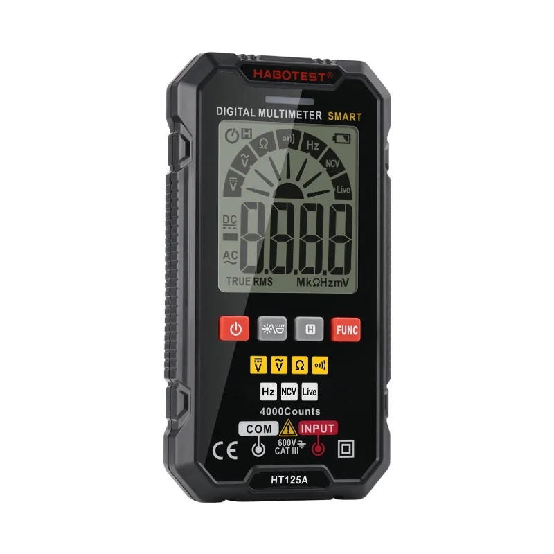 HABOTEST HT125A/B Large Screen Digital Multimeter Fully Automatic Intelligent Anti-Burn Multi-Function T-RMS Button
HABOTEST HT125A/B Large Screen Digital Multimeter Fully Automatic Intelligent Anti-Burn Multi-Function T-RMS Button