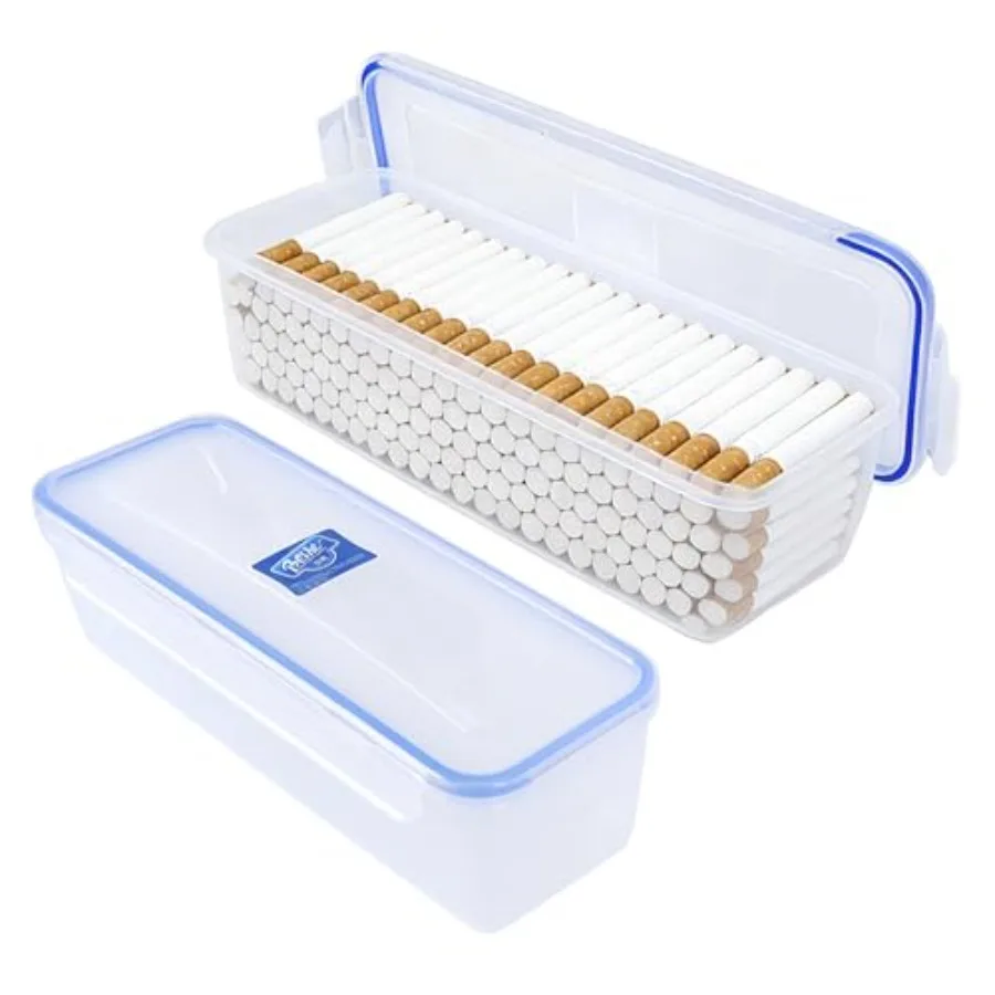 2 Pack Cigarette Box Containers, Store 400 Cigarettes, Filters and Tubes, Cigarette Case for All Size, Fits Two Cartons of Ciga
2 Pack Cigarette Box Containers, Store 400 Cigarettes, Filters and Tubes, Cigarette Case for All Size, Fits Two Cartons of Ciga