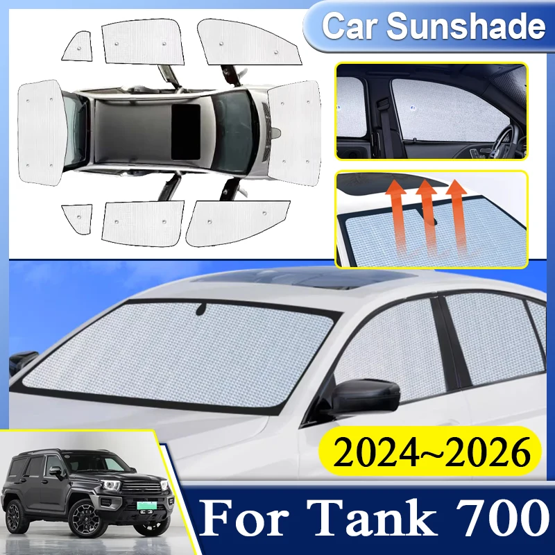 Car Full Cover Sunshades For GWM Tank 700 Hi4-T Accessories 2024 2025 2026 Windshield Windows Shaby Anti-UV Sun Protection Visor
Car Full Cover Sunshades For GWM Tank 700 Hi4-T Accessories 2024 2025 2026 Windshield Windows Shaby Anti-UV Sun Protection Visor