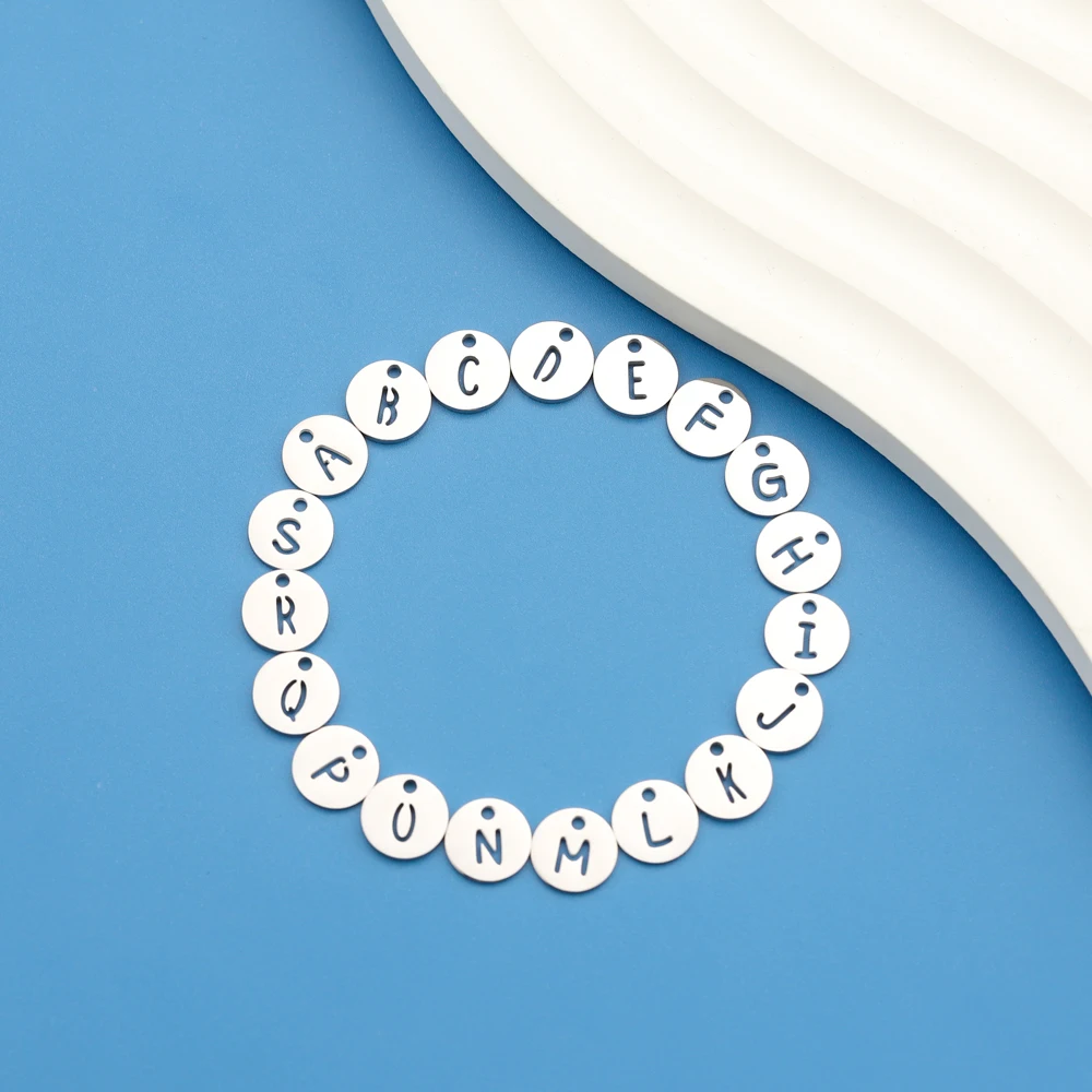 26pcs 10mm A-Z Alphabet Charms Cutout English Letters charms Stainless steel handcraft accessories
26pcs 10mm A-Z Alphabet Charms Cutout English Letters charms Stainless steel handcraft accessories