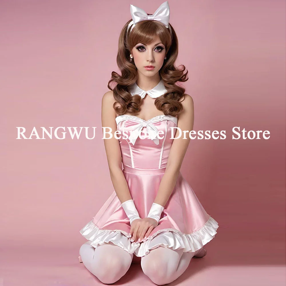 Pink Evening Dress With A Line Knee Length Short Cosplay Prom Dress Japan French Maid Dress 2025 Customized
Pink Evening Dress With A Line Knee Length Short Cosplay Prom Dress Japan French Maid Dress 2025 Customized