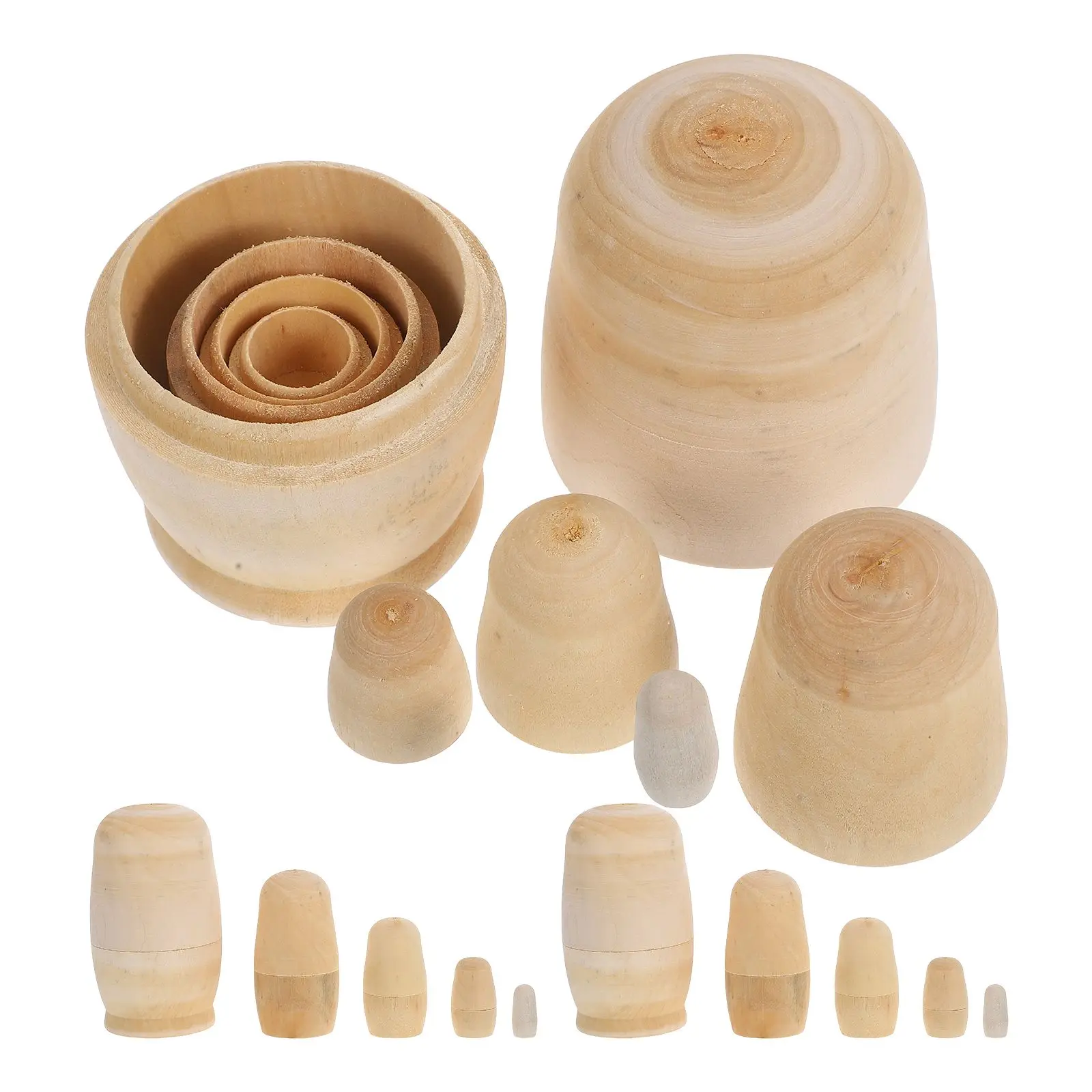 3 Sets 5 Layers DIY White Matryoshka Unpainted Wooden Matrioska Supplies Creative Kids Toy Painting Craft Decor
3 Sets 5 Layers DIY White Matryoshka Unpainted Wooden Matrioska Supplies Creative Kids Toy Painting Craft Decor