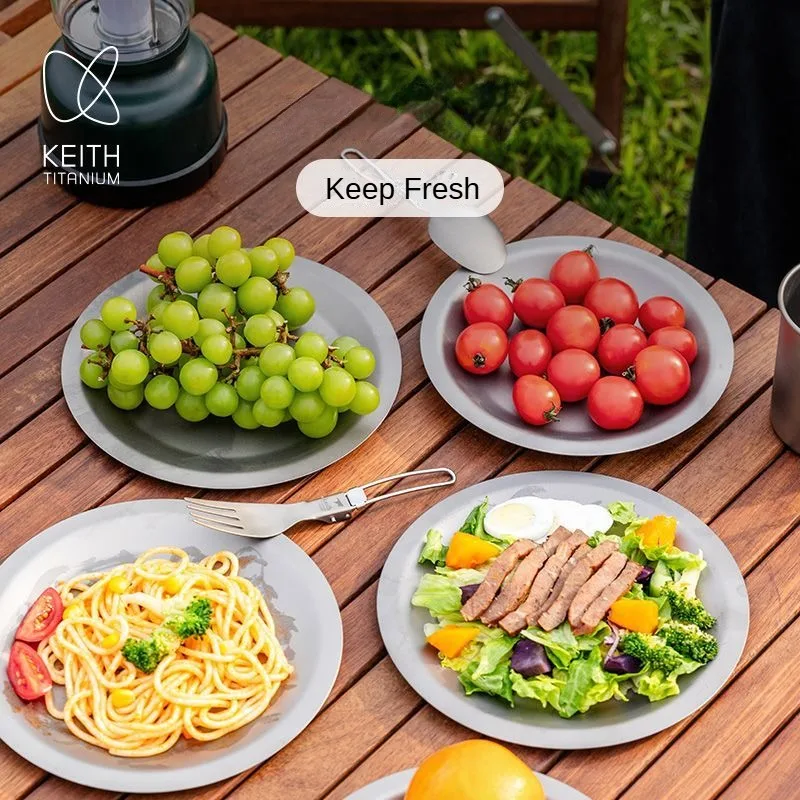 Keith New Titanium Dish round Plate Dinner Plate Steaming Plate Flat Bottom Meal Tray Exquisite Camping Titanium Tableware
Keith New Titanium Dish round Plate Dinner Plate Steaming Plate Flat Bottom Meal Tray Exquisite Camping Titanium Tableware