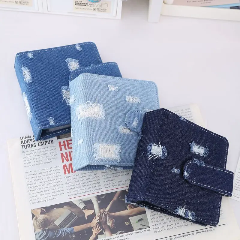 Denim 3 Inch Binder Photocards Holder Loose-leaf Mini Card Collect Book Postcard Laser Ticket Storage Album Kpop 포카 바인더
Denim 3 Inch Binder Photocards Holder Loose-leaf Mini Card Collect Book Postcard Laser Ticket Storage Album Kpop 포카 바인더