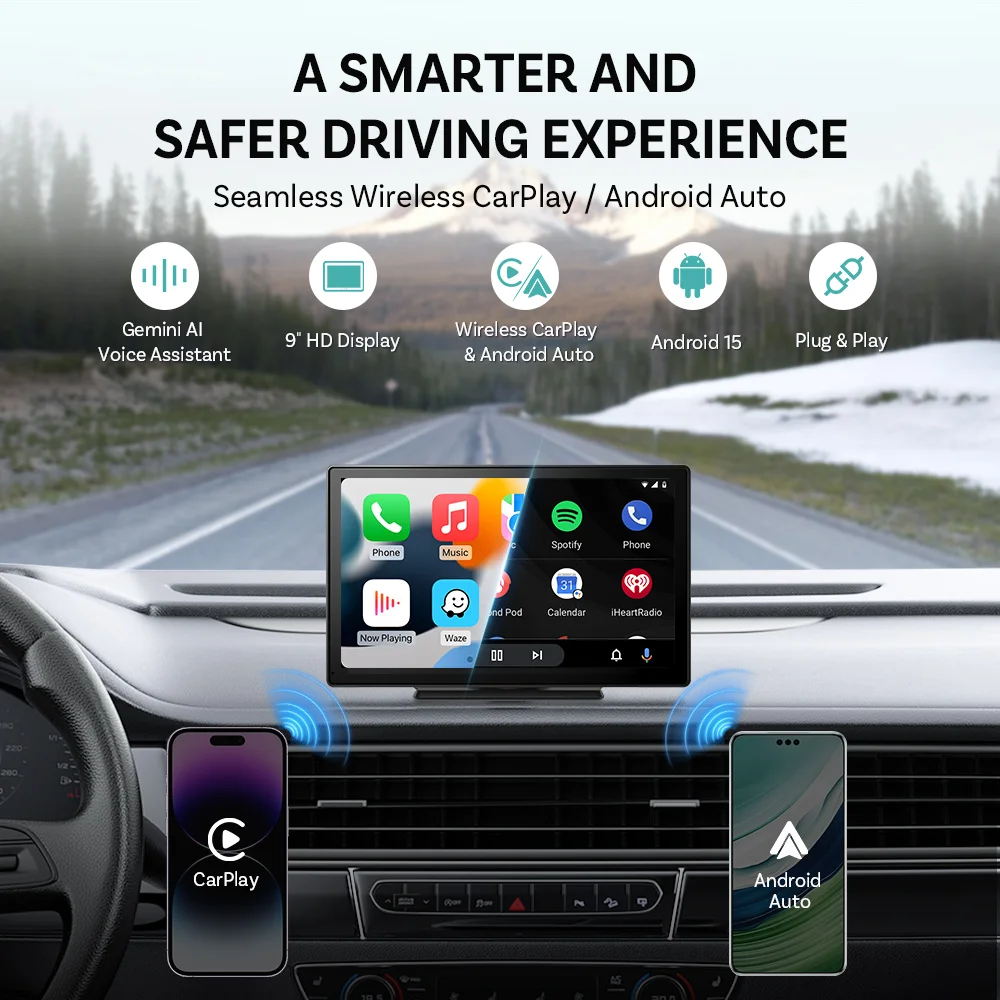 OTTOCAST 9-дюймовый беспроводной CarPlay и Android Auto, умный дисплей, Bluetooth Sound Mix, 5G, Wi-Fi, задняя камера, поддержка вертикального видео, общий
OTTOCAST 9-дюймовый беспроводной CarPlay и Android Auto, умный дисплей, Bluetooth Sound Mix, 5G, Wi-Fi, задняя камера, поддержка вертикального видео, общий