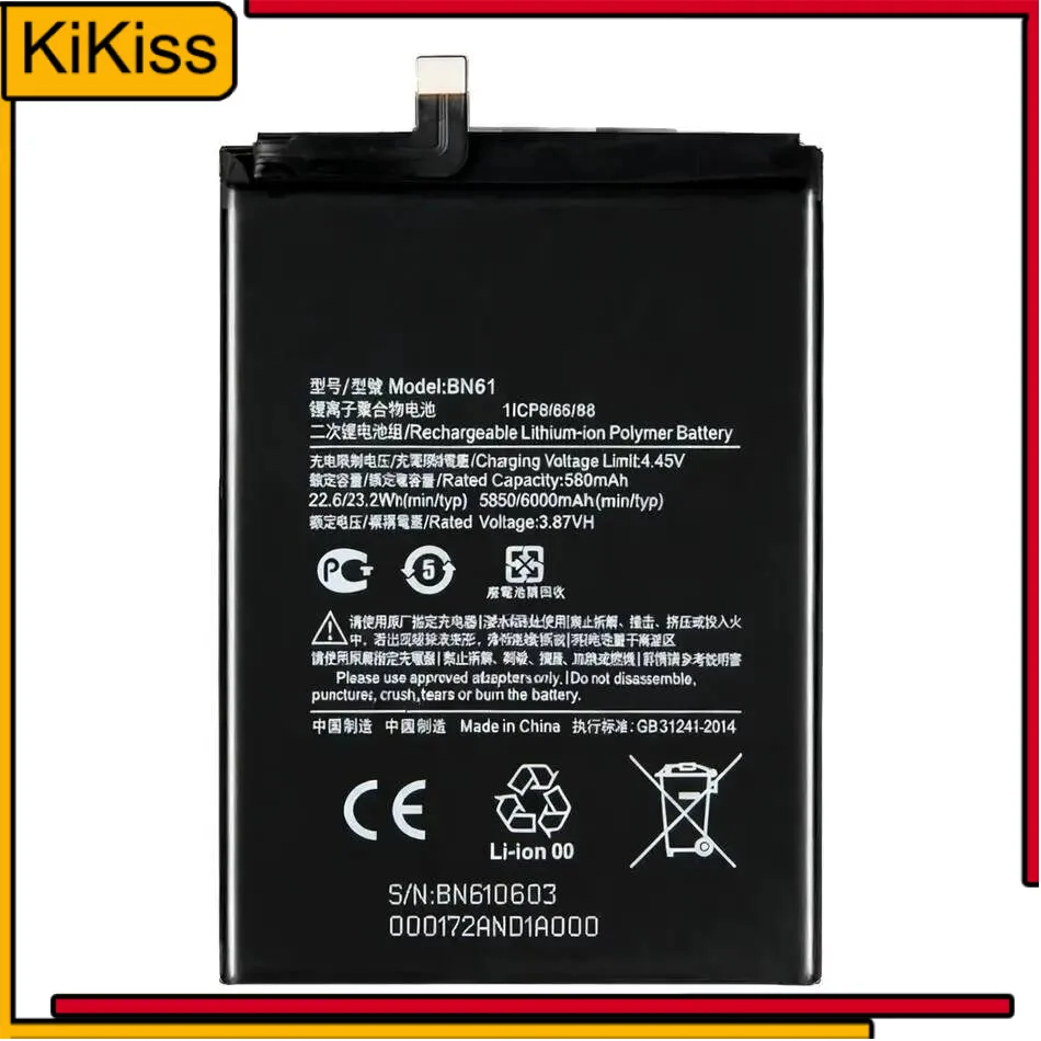 Environmentally Friendly 6000Mah High-Efficiency For Xiaomi Pocophone X3 Poco Mobile Phone Battery BN61
Environmentally Friendly 6000Mah High-Efficiency For Xiaomi Pocophone X3 Poco Mobile Phone Battery BN61