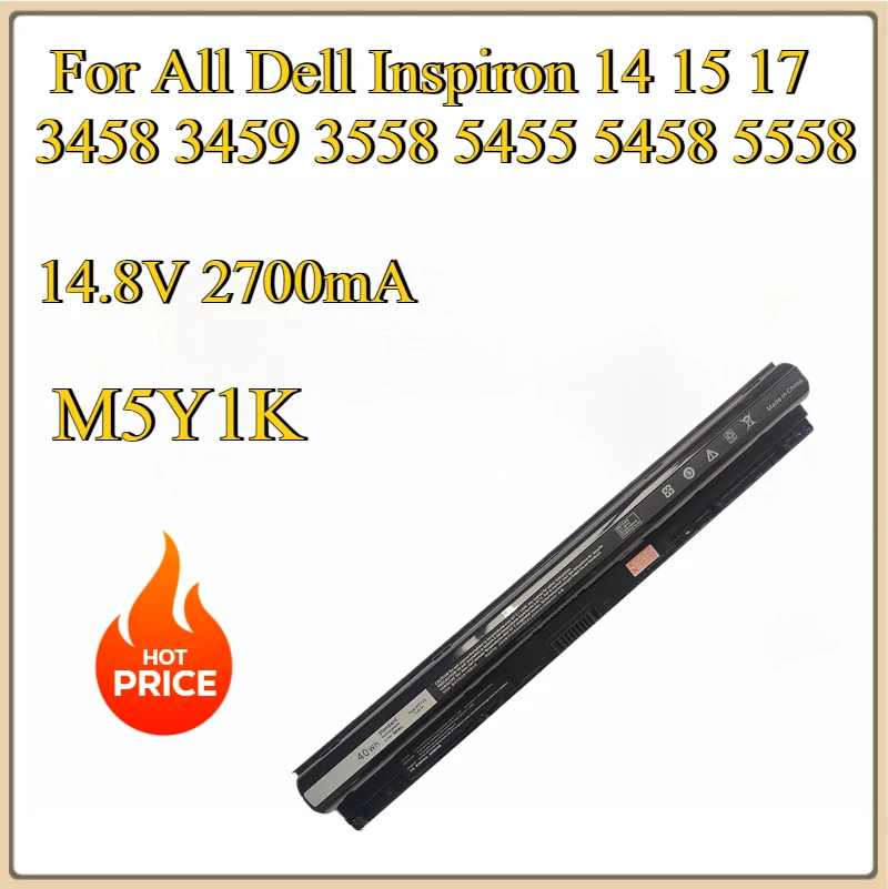 Новый аккумулятор для ноутбука M5Y1K 14,8 В 2700 мАч для всех Dell Inspiron 14 15 17 3458 3459 3558 5455 5458 5558
Новый аккумулятор для ноутбука M5Y1K 14,8 В 2700 мАч для всех Dell Inspiron 14 15 17 3458 3459 3558 5455 5458 5558