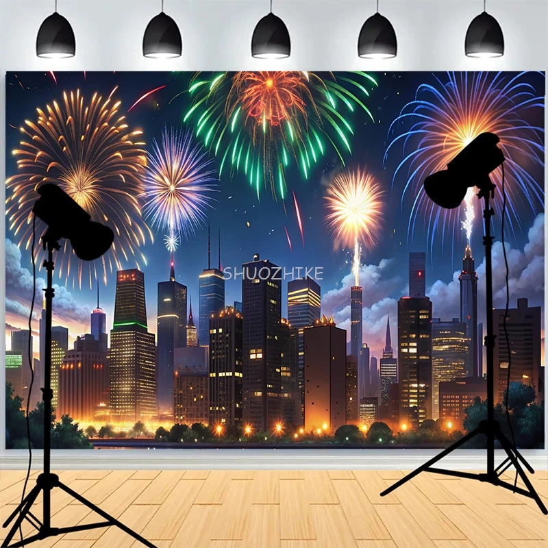 City Skyline Fireworks Night Photography Backdrops Christmas Wreath Window Living Room New Year Photo Studio Background XH-42
City Skyline Fireworks Night Photography Backdrops Christmas Wreath Window Living Room New Year Photo Studio Background XH-42
