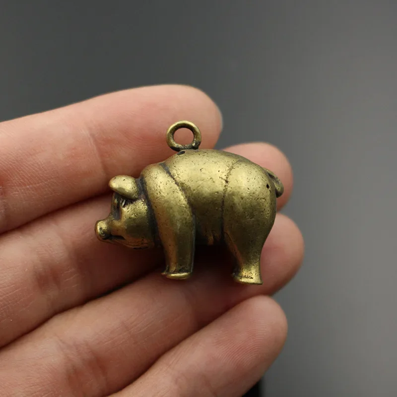 1" Chinese Antiques Pure Copper Zodiac Pig Statue Decoration
1" Chinese Antiques Pure Copper Zodiac Pig Statue Decoration