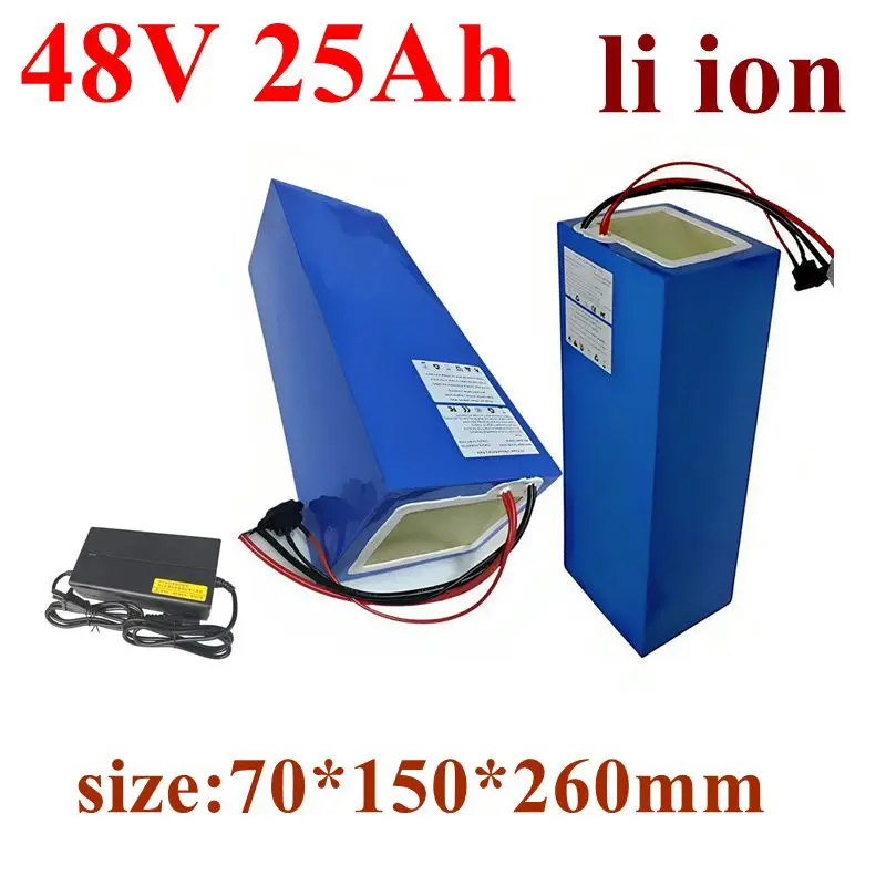 customized 48v 25ah lithium ion battery 18650 BMS inside 48v li-ion for 350w - 2000w electric scooter e bike + 3A charger
customized 48v 25ah lithium ion battery 18650 BMS inside 48v li-ion for 350w - 2000w electric scooter e bike + 3A charger