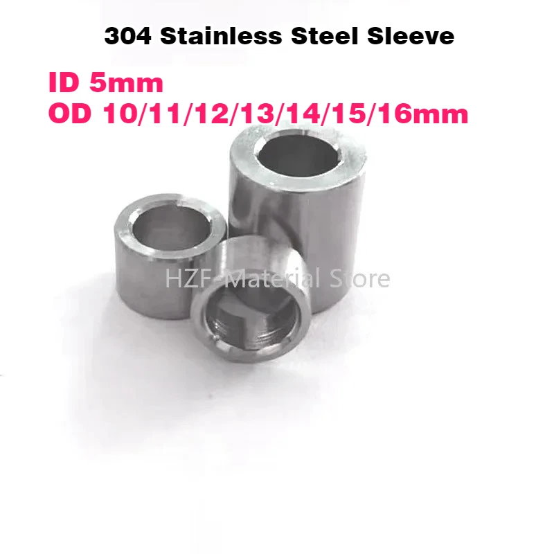 ID 5mm 304 Stainless Steel Sleeve OD 10/11/12/13/14/15/16mm Hollow Bushing Extended Cylindrical Steel Toothless Screw Sleeve
ID 5mm 304 Stainless Steel Sleeve OD 10/11/12/13/14/15/16mm Hollow Bushing Extended Cylindrical Steel Toothless Screw Sleeve